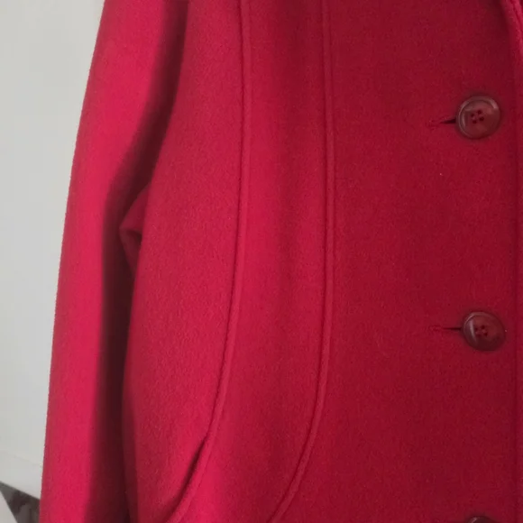 Vintage Herman Kay Red Wool Coat - Picture 6 of 7